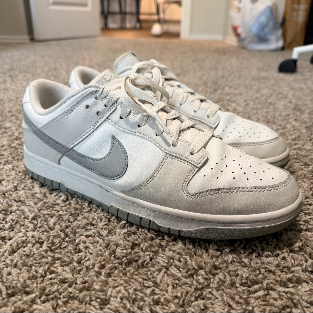 Nike Dunk Low White and Gray Sneakers